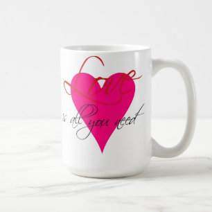 O amor é tudo que você precisa a caneca