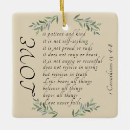 O amor é um enfeite paciente da árvore de Natal