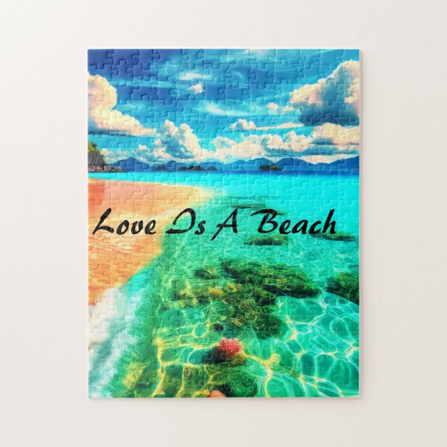 O amor é um quebra-cabeça de praia (Vertical)