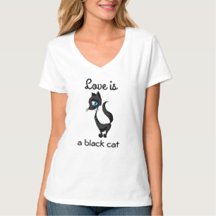 O amor é uma camiseta Black Cat