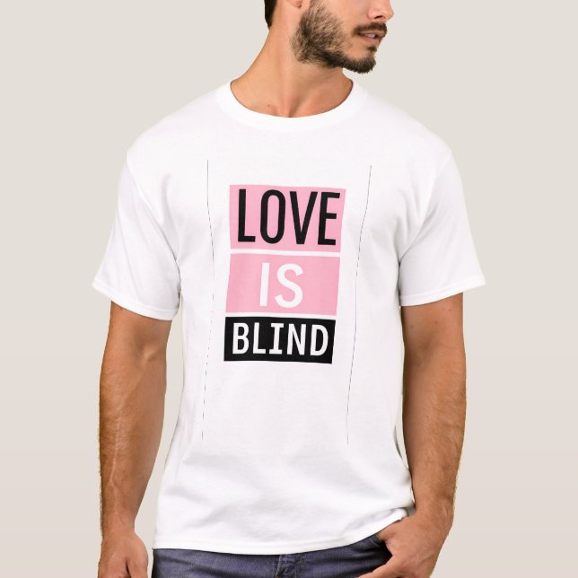 O amor é uma camiseta masculina premium cega (Frente)