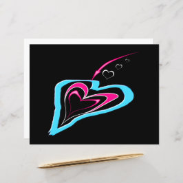 O amor é uma trilha de corações Cartão-postal