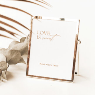 O Amor Elegante é Sinais de Tabletop de Casamento