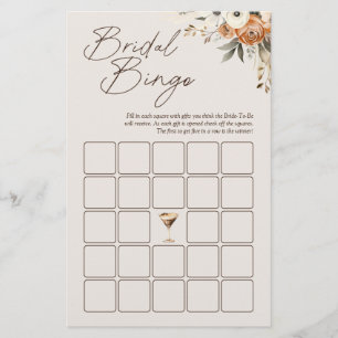 O amor está a criar o jogo de bingo de noiva de Es