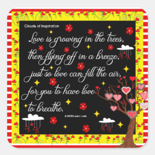 O amor está crescendo em árvores autocolantes