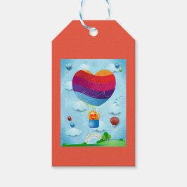 O amor está nas etiquetas de presentes.