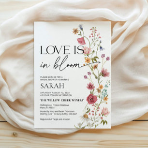 O amor está no Bloom Convite Convite para chá de