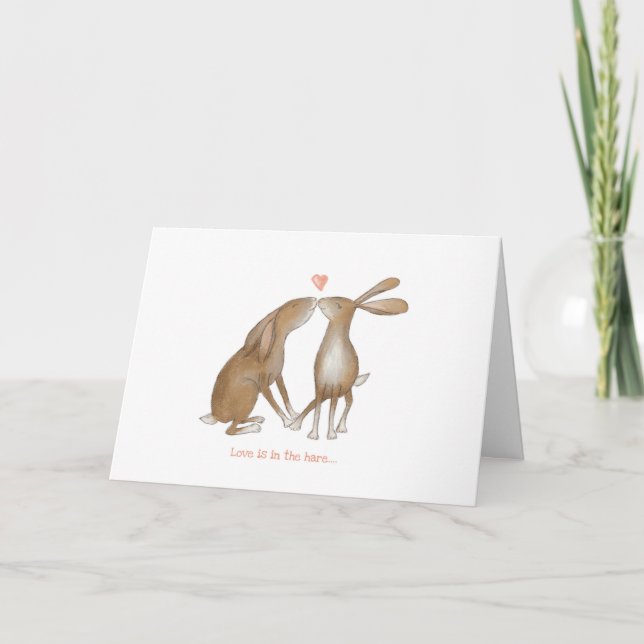 O amor está no cartão de lebre (Frente)