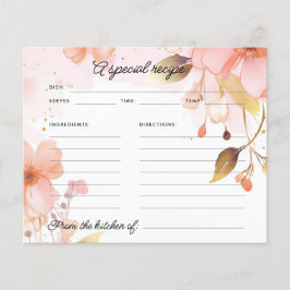 O amor está no Cartão de Receita de Chá de panela