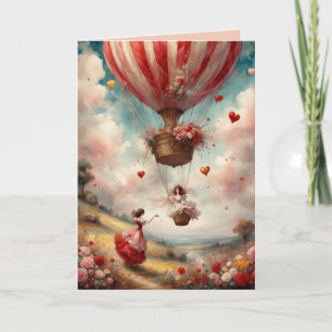 O amor está no Cartão de Saudação do Namorados Aér