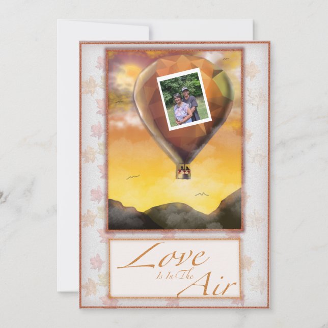 O Amor Está No Convite De Casamento Aéreo (Frente)