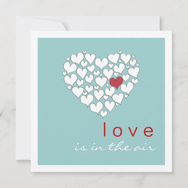 O amor está no Convite de festas do Dia de os namo (Frente)