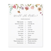 O amor está no jogo de flores silvestres. Ela iria