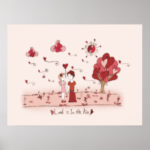 O amor está no poster do ar