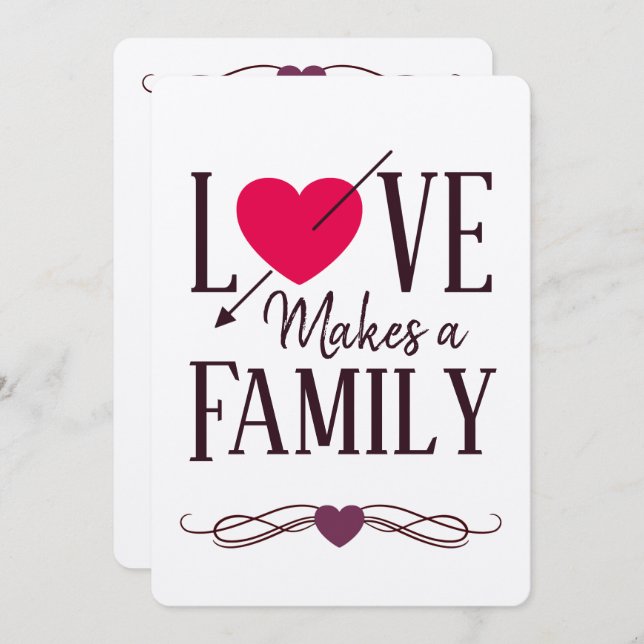 O amor faz uma família - anúncios da adopção (Frente/Verso)