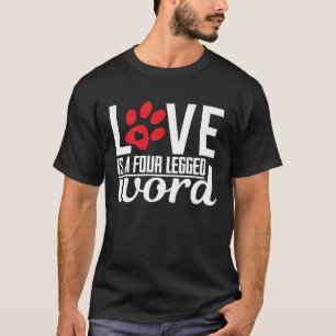 O Amor Impresso Por Camisetas De Cão É Quatro Pala