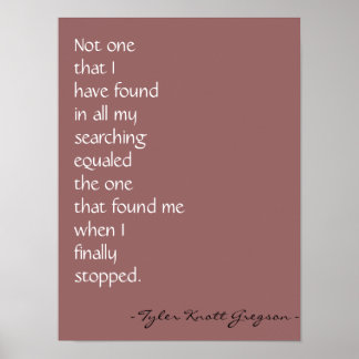 "O amor me encontrou" Impressão