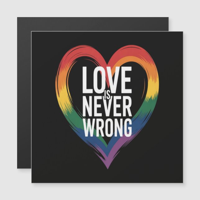 O amor nunca está errado Mês do Orgulho LGBT (Frente/Verso)