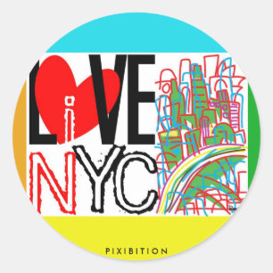 O amor NYC & vive na etiqueta de NYC