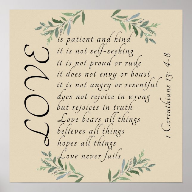 O amor paciente é poster (Frente)