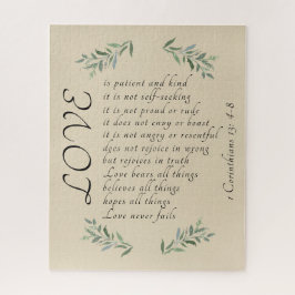 O amor paciente é quebra-cabeça