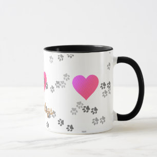 O amor persegue - caneca - o modelo
