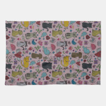 O amor Pets a toalha de prato