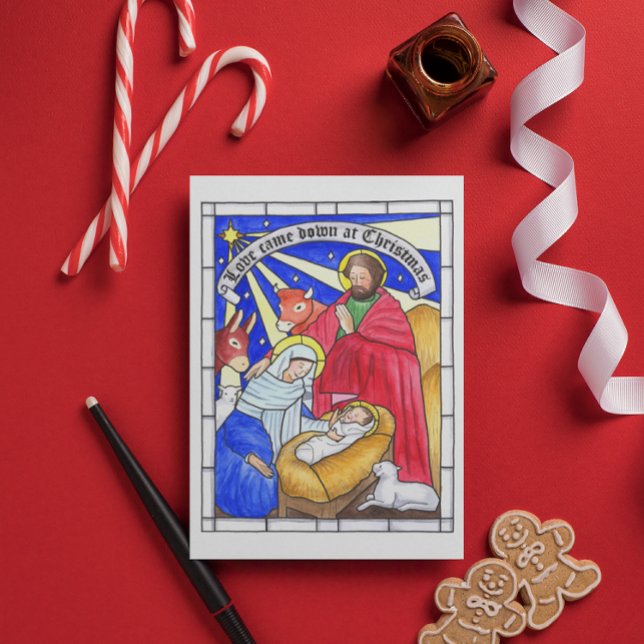 O amor veio abaixo do cartão de Natal (Criador carregado)