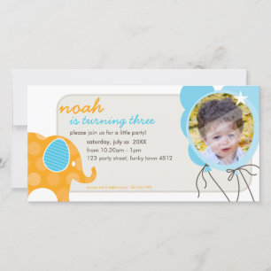 O ANIVERSÁRIO CONVIDA CARTÕES DE FOTOS:: elefante