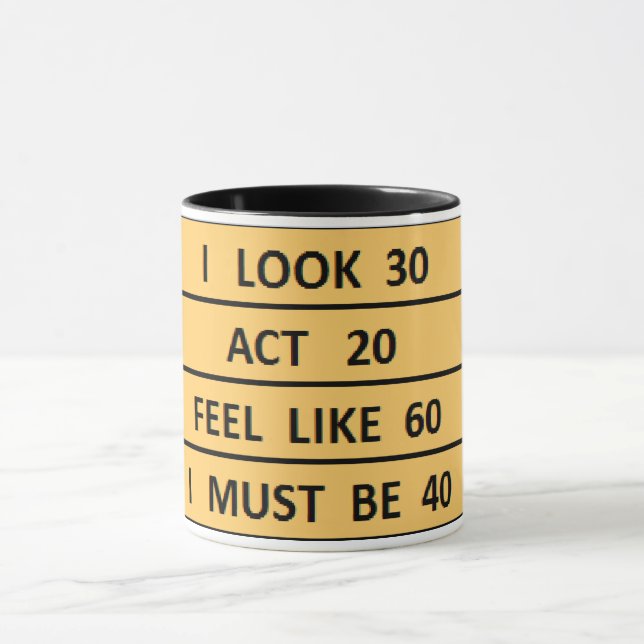 O aniversário fofo DEVE SER 40 design de caneca de (Centro)
