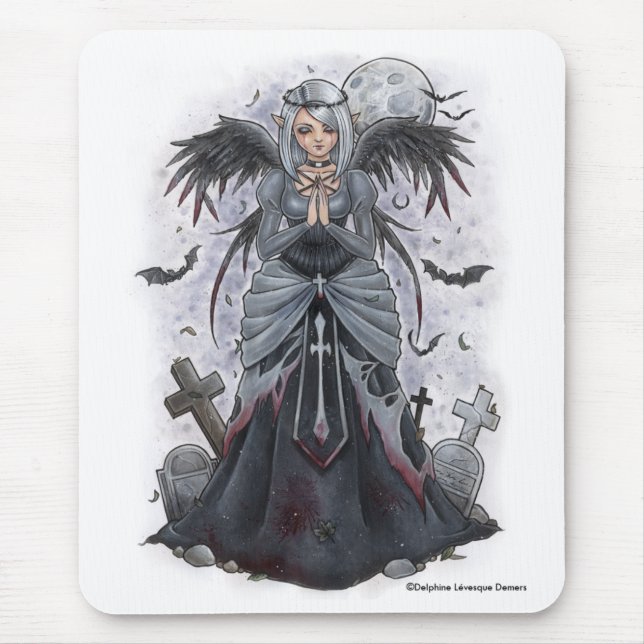 O anjo escuro Mousepad da sacerdotisa (Frente)