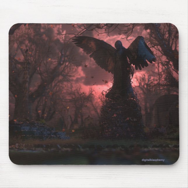 O anjo preto Mousepad (Frente)