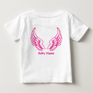 O anjo voa o t-shirt cor-de-rosa conhecido do beb