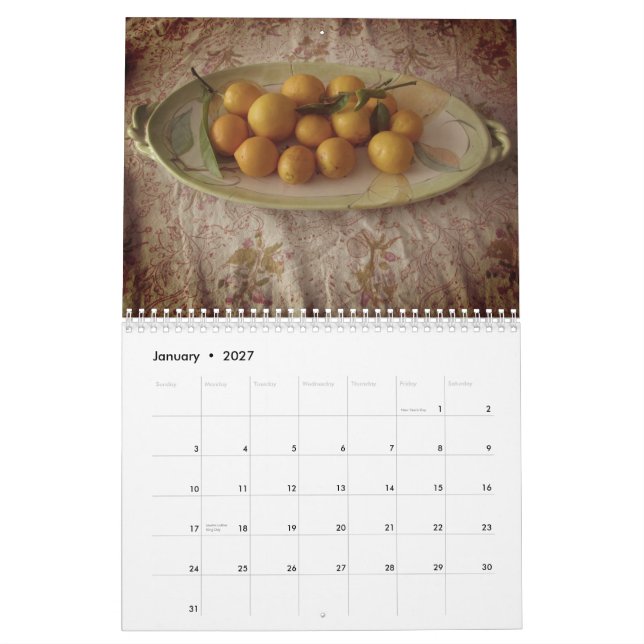 O Ano em Produzir Calendário (Jan 2027)