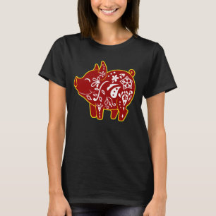 O ano novo chinês do t-shirt 2019 anos do porco