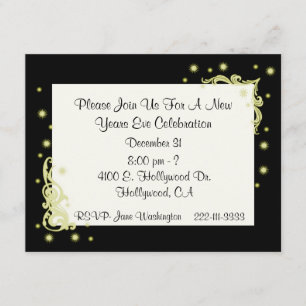 O ano novo elegante do convite de festas
