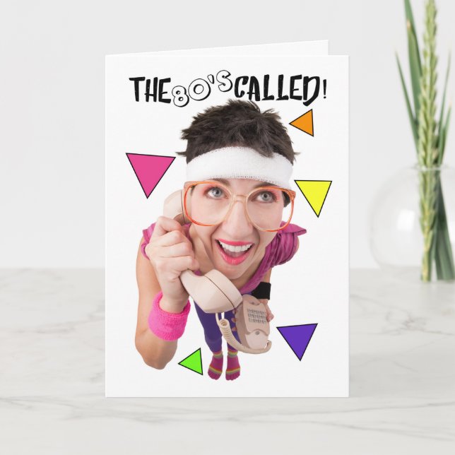 O anos 80 chamou o cartão de Aniversário Humor (Frente)