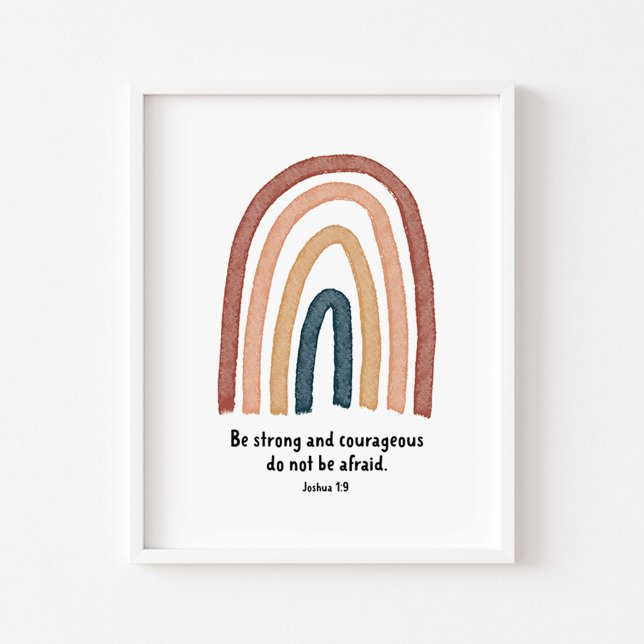 O aquarela deve ser forte e corajoso poster (Criador carregado)