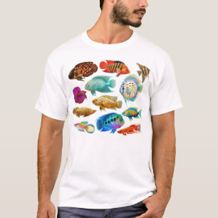 O aquário de água doce pesca o t-shirt