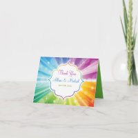 O arco-íris colore cartões de agradecimentos