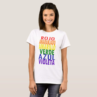 O arco-íris colore o t-shirt (espanhol)