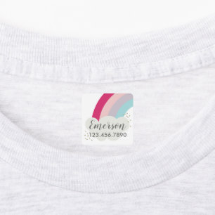 O arco-íris colorido caçoa a etiqueta impermeáv