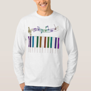 O arco-íris psicadélico fecha o t-shirt da músi