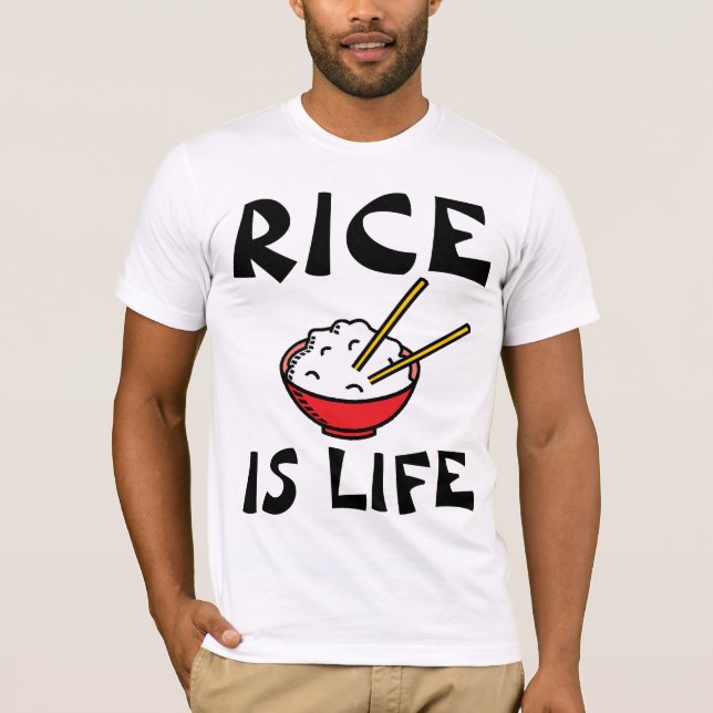O ARROZ É CAMISETAS DE CAMADAS DE CAMISA VIDA (Frente)