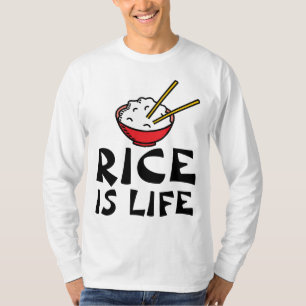 O ARROZ É CAMISETAS DE CAMADAS DE T VIDA