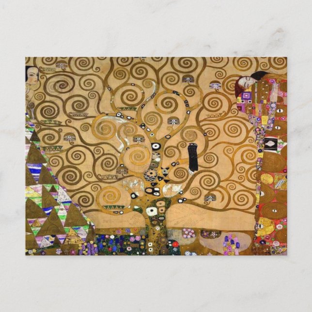 O Árvore da Vida por Gustav Klimt Cartão Postal (Frente)