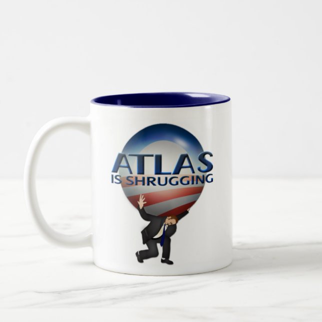 O atlas Shrugging a caneca (Esquerda)