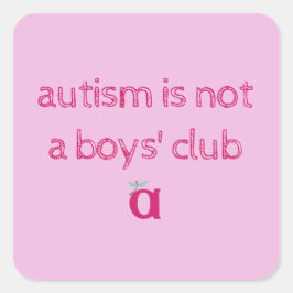 o autismo não é um autocolante do clube dos menino