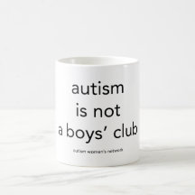 O autismo não é um clube dos meninos: caneca