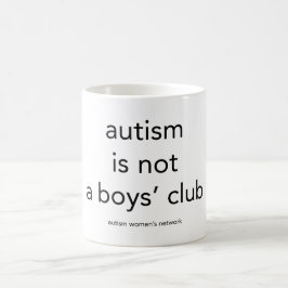 O autismo não é um clube dos meninos: caneca